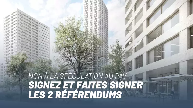 Référendums contre la spéculation au PAV.